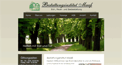 Desktop Screenshot of bestattung-maass.de